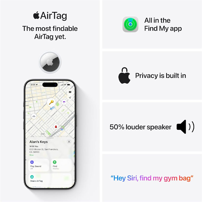 Apple AirTag 2nd Gen - 4 Pack