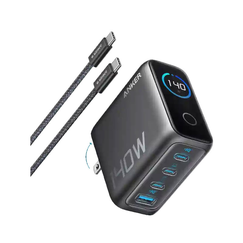 Anker Zolo 140W 4-Port Multi Device Charging GaN Power Adapter With Type-C Cable (CN)
