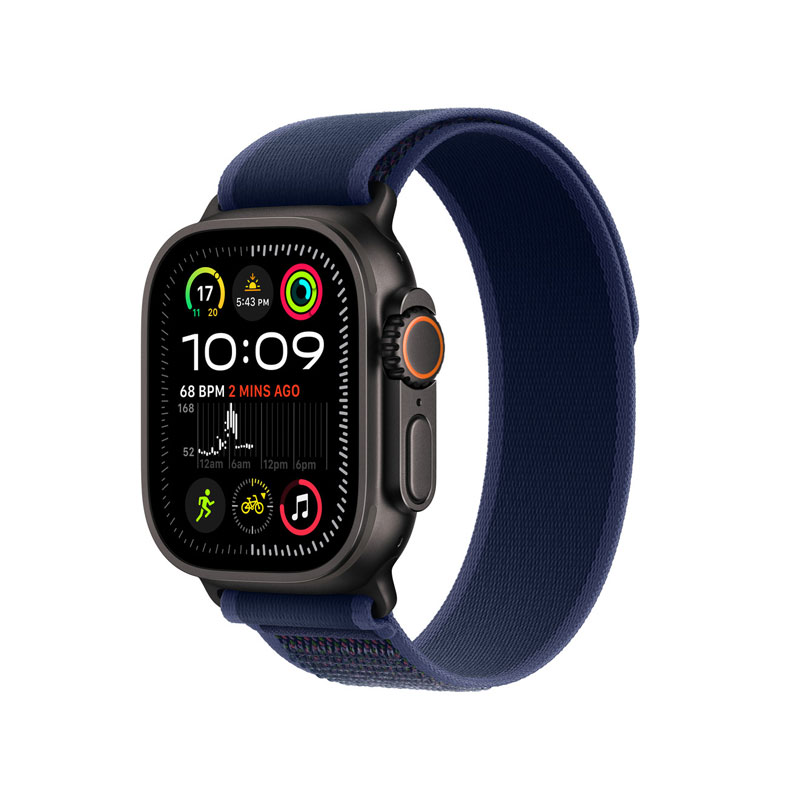 Apple 49mm Trail Loop Black Titanium Finish Watch Strap M/L
