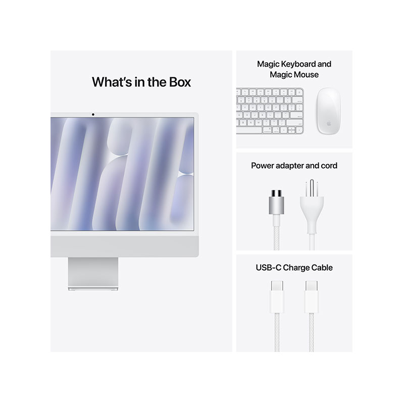 Apple iMac 24" M4 Chip 16/256GB Silver (8C CPU 8C GPU)