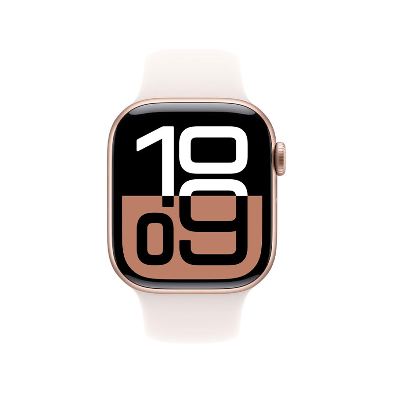 Apple Watch 10 42mm GPS Rose Gold Aluminium Case with Light Blush Sport Band - M/L