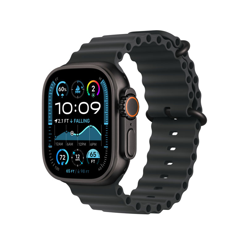 Apple Watch Strap 49mm Ocean Band Black Titanium Finish