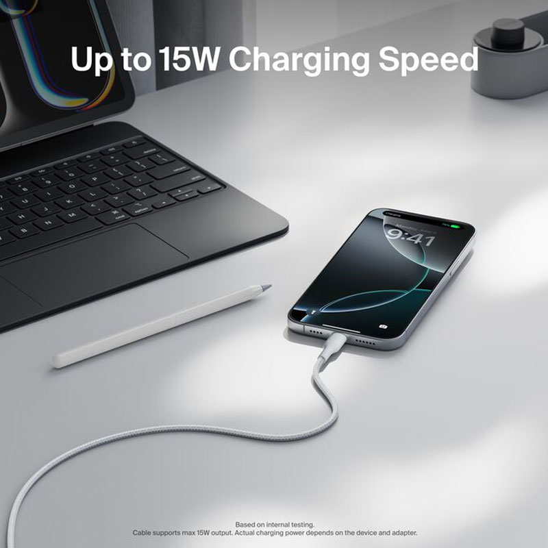 Belkin 15W USB-A to USB-C Braided Cable (2 Meter)