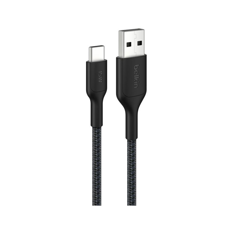 Belkin 15W USB-A to USB-C Braided Cable (2 Meter)
