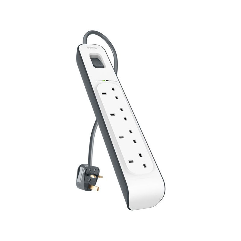 Belkin 4-outlet Surge Protection Strip with 2M Power Cord