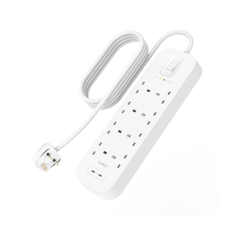 Belkin Surge Protector with 2 USB-C Ports (8 Outlet with 2 USB-C)