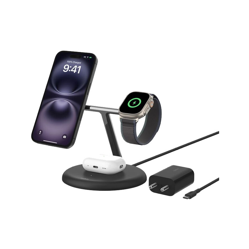 Belkin BoostCharge Pro 15W 3-in-1 Magnetic Wireless Charging Stand