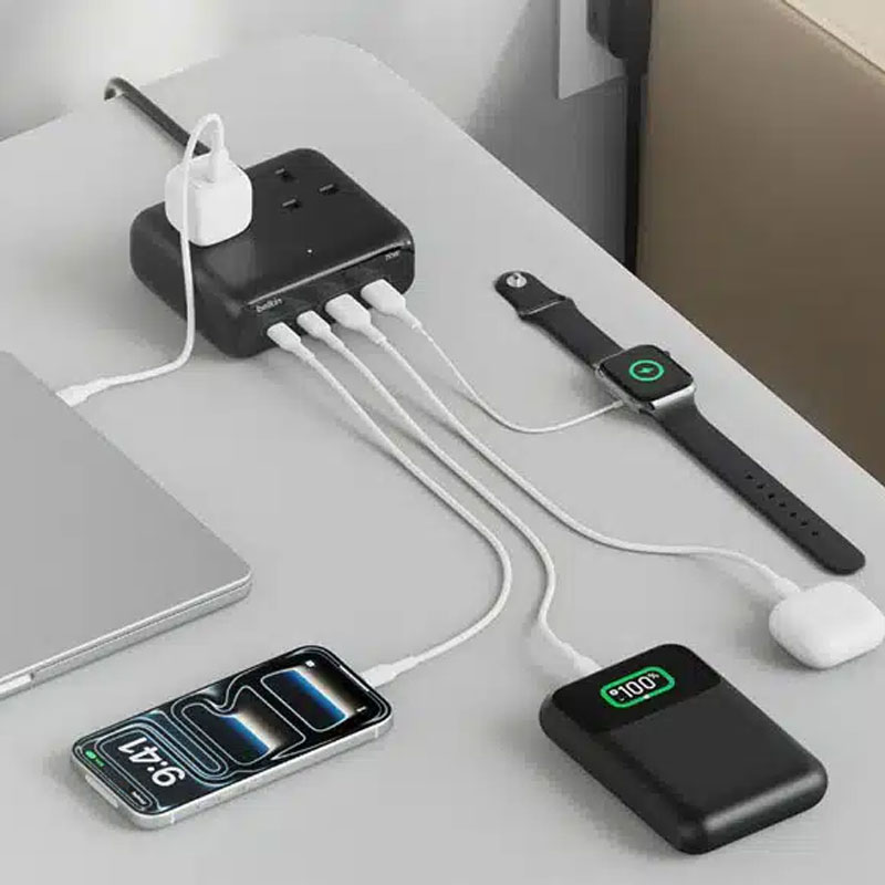 Belkin 70W 2-Outlet 2 USB-A and 2 USB-C Ports Charging Station