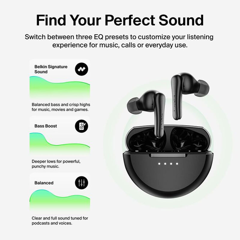 Belkin SoundForm Rhythm ANC Noise-Cancelling Earbuds