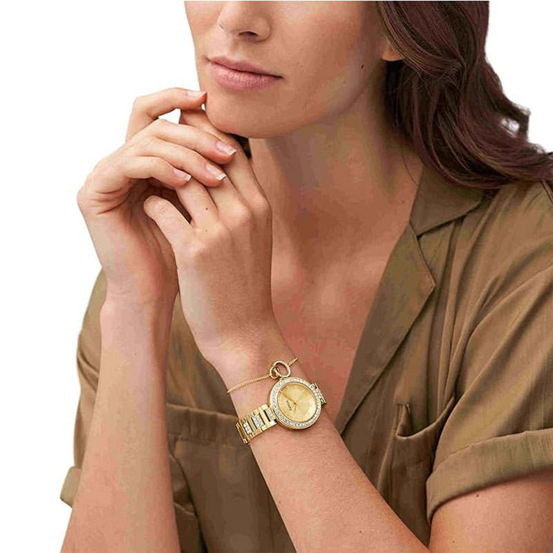 Fossil BQ3903SET Carli Women's Wrist Watch with Bracelet Box Set