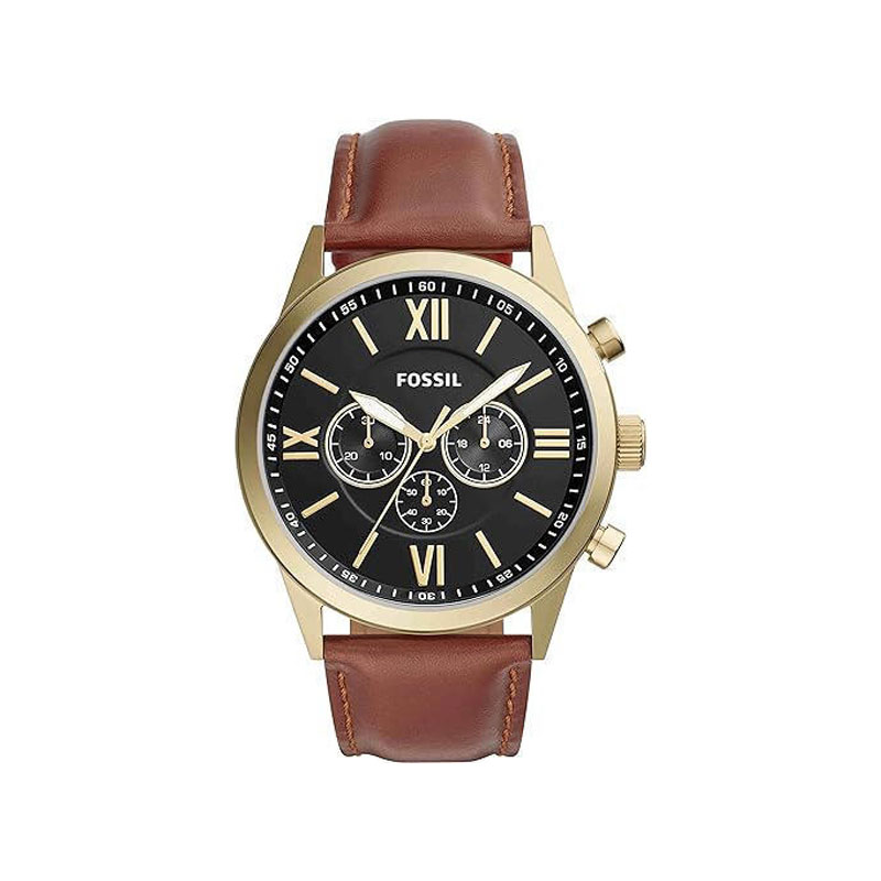 Fossil Flynn Chronograph Brown Leather Band Men’s Watch (BQ2261)
