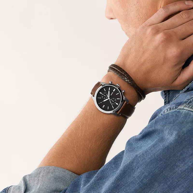 Fossil FS5967SET Townsman Men's Wrist Watch with Bracelet Set