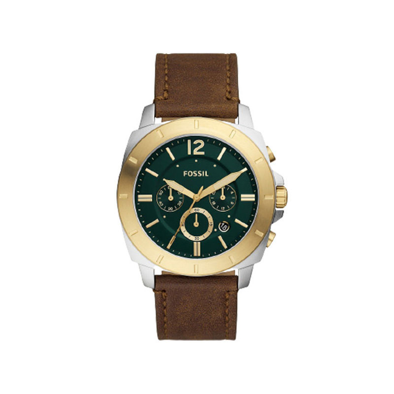 Fossil Privateer Chronograph Medium Brown Leather Men’s Watch (BQ2730)