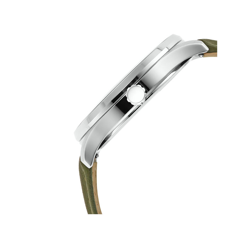 Fossil Sullivan Solar-Powered Green Leather Band Men’s Watch (BQ2663)