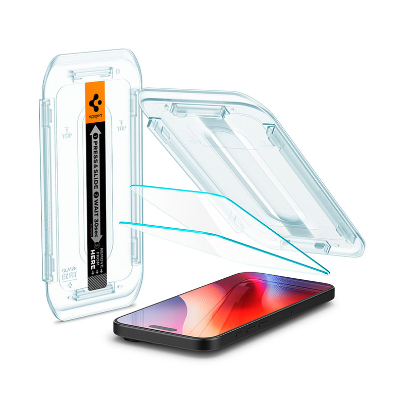 Spigen Glas.tR EZ Fit Optik Pro – Protezione Per Fotocamera Di IPhone 16 Pro E 16 Pro Max, 2 Pezzi, Anello Individuale, Durezza 9H, Titanio Nero
