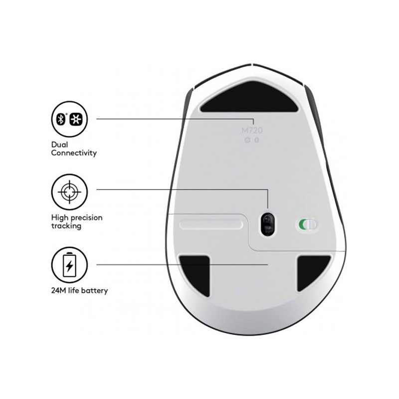 Logitech M720 TRIATHLON Multi Device Bluetooth Mouse