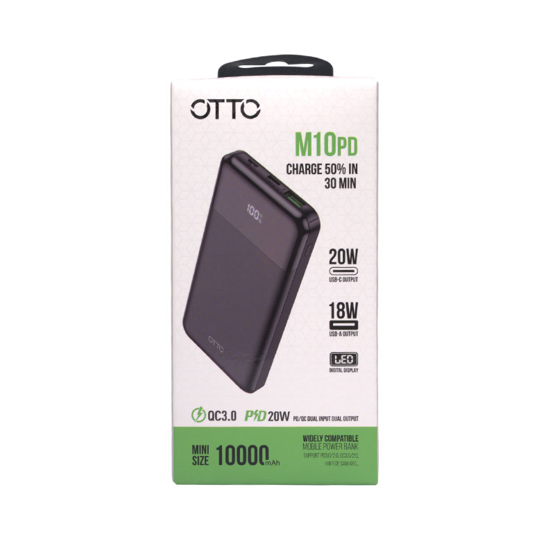 OTTO M10PD 20W 10000mAh QC3.0 Power Bank