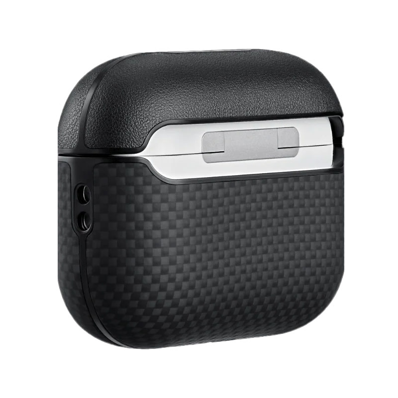 Pitaka Aramid Fiber Magnetic Black/Grey Case For AirPods Pro 3