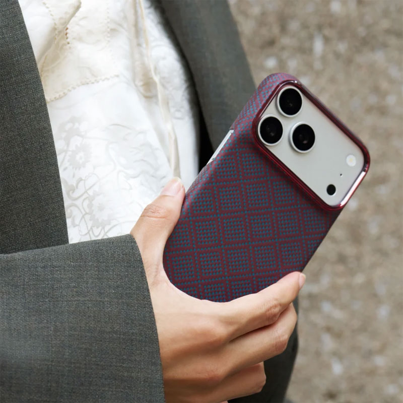 PITAKA Edge Ultra-Slim Blues Red Case for iPhone 18 Pro Max