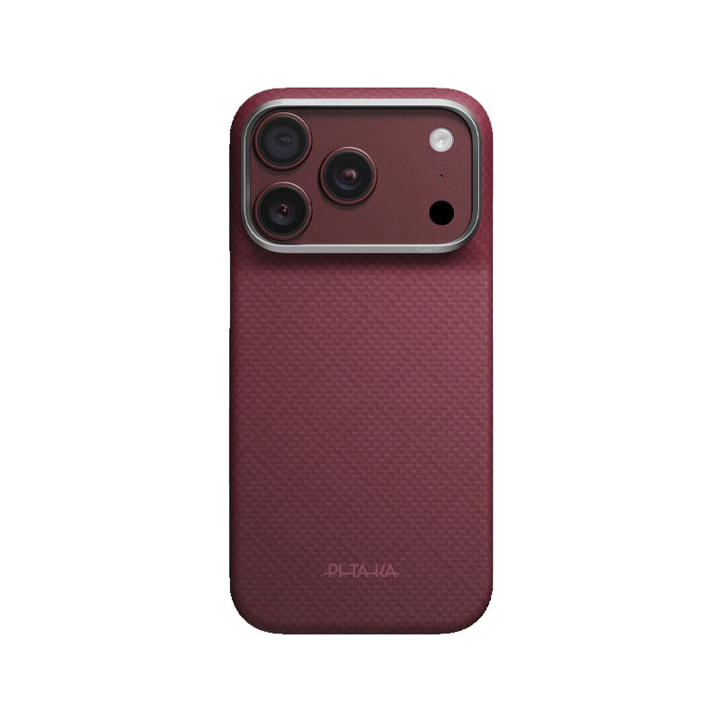 PITAKA Edge Ultra-Slim Burgundy Case for iPhone 18 Pro