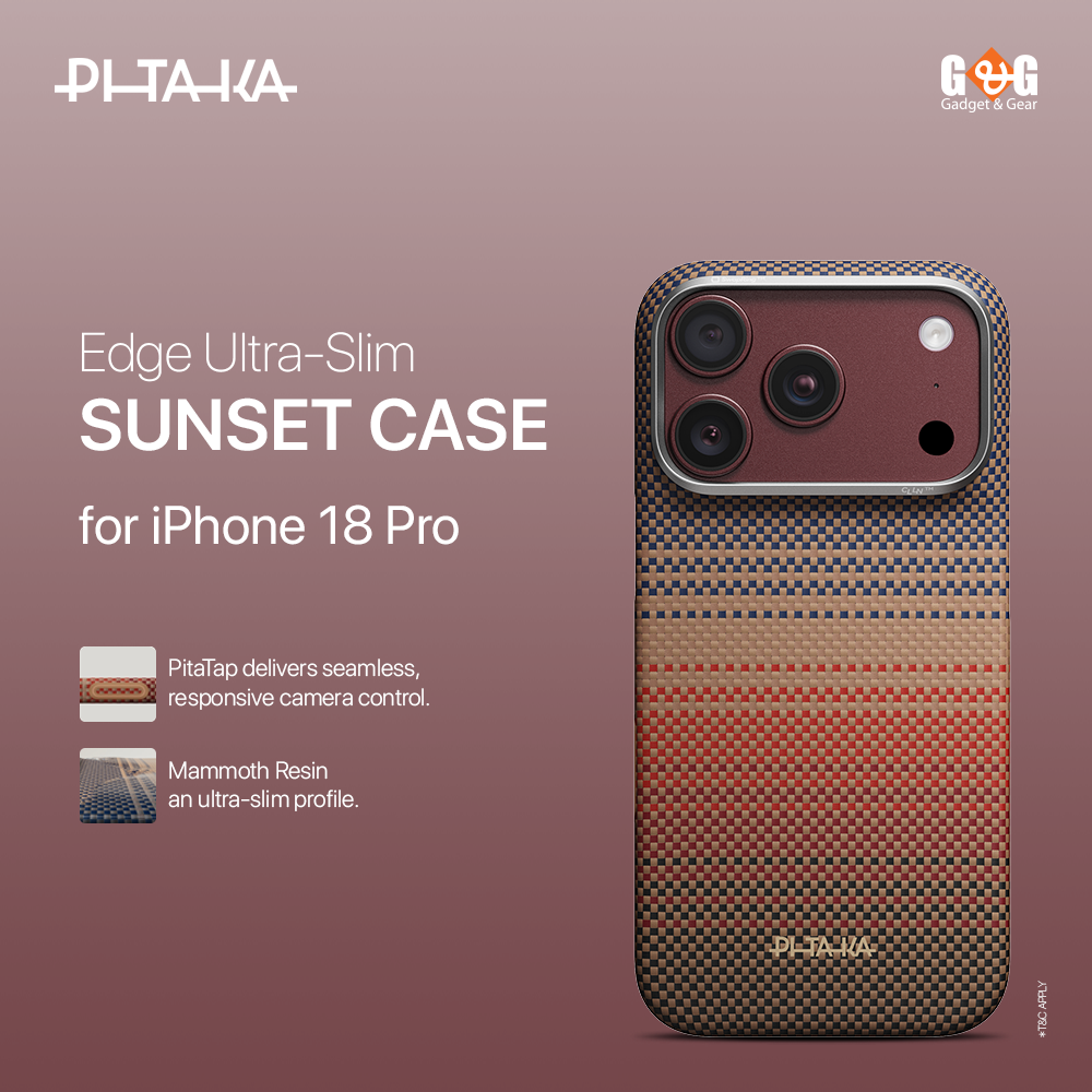 PITAKA Edge Ultra-Slim Sunset Case for iPhone 18 Pro