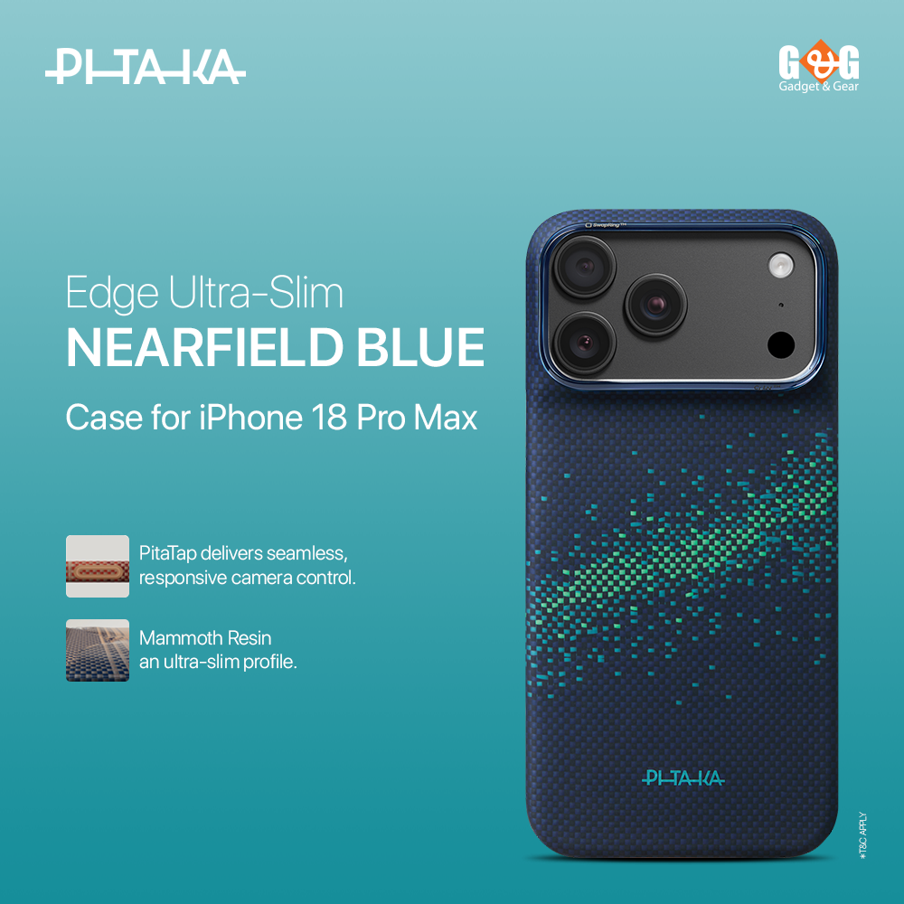PITAKA Edge Ultra-Slim Nearfield Blue Case for iPhone 18 Pro Max