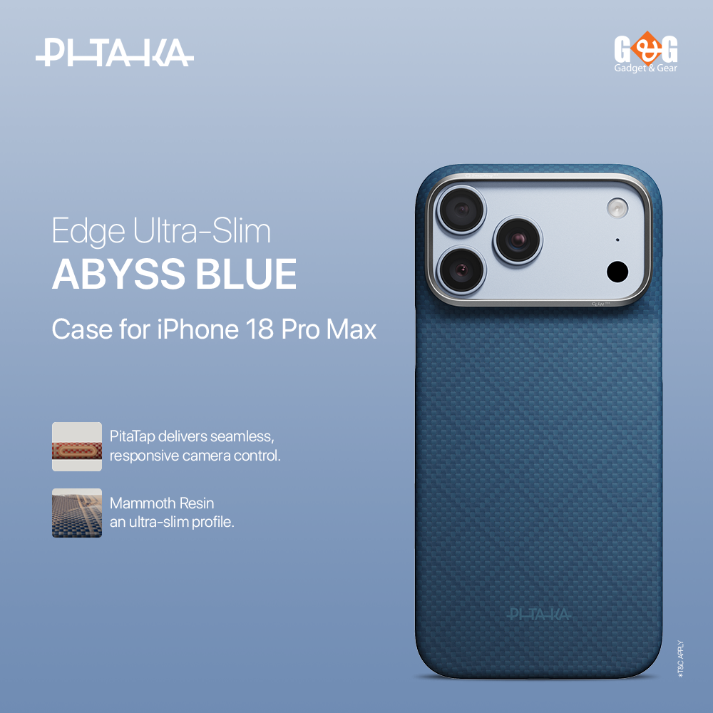 PITAKA Edge Ultra-Slim Abyss Blue Case for iPhone 18 Pro Max