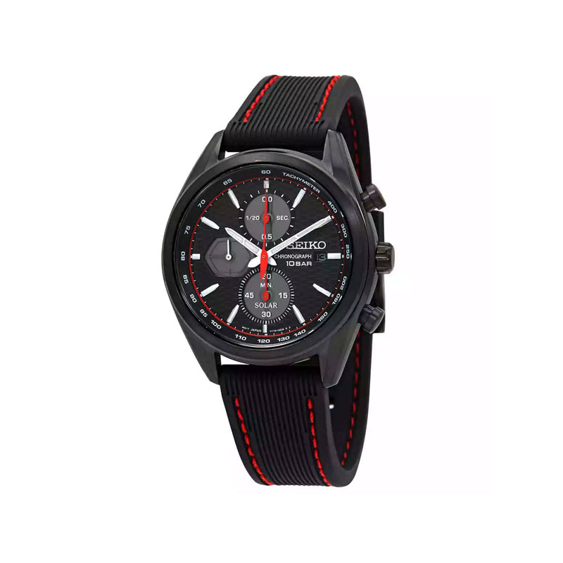 Seiko Solar Chronograph Black Dial Men's Watch (SSC777P1)