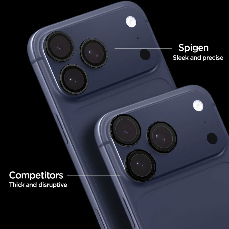 Spigen Glas tR EZ fit Optik pro Camera Lens for iPhone 17/16/15/14 Pro & Pro Max (1 piece)