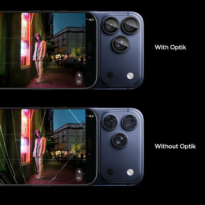 Spigen Glas tR EZ fit Optik pro Camera Lens for iPhone 17/16/15/14 Pro & Pro Max (1 piece)