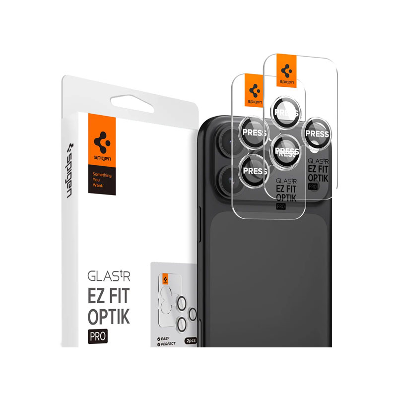 Spigen Glas tR EZ fit Optik pro Camera Lens for iPhone 17/16/15/14 Pro & Pro Max (1 piece)