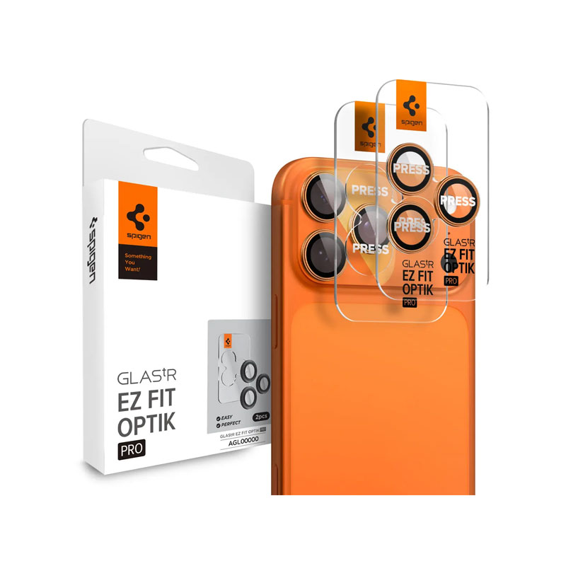 Spigen Glas tR EZ fit Optik pro Camera Lens for iPhone 17/16/15/14 Pro & Pro Max (1 piece)