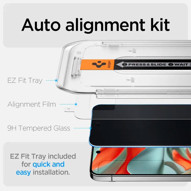 Spigen Glas tR EZ Fit Privacy Screen Protector for Pixel 10 / 9 Pro XL (1 Piece)