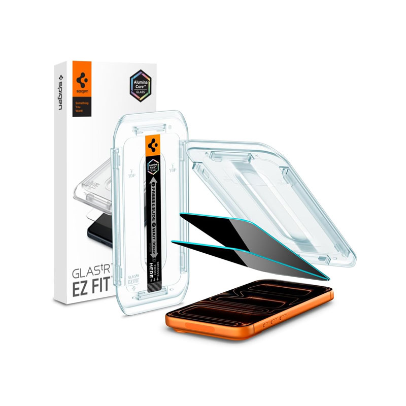 Spigen Glas Tr EZ Fit Pro HD Privacy Screen Protector for iPhone 17 Pro Max (1Pc)