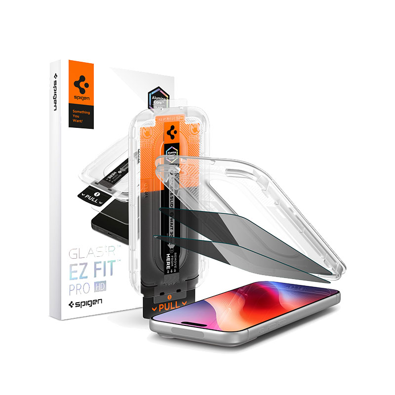 Spigen Glas Tr EZ Fit Pro HD Privacy Screen Protector for iPhone 18 Pro
