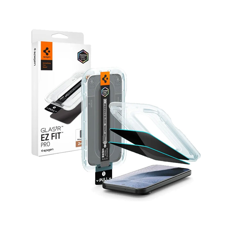 Spigen Glas tR EZ Fit Pro Privacy Screen Protector for Pixel 11 Pro/10 Pro/9 Pro/9 (1 Pc)