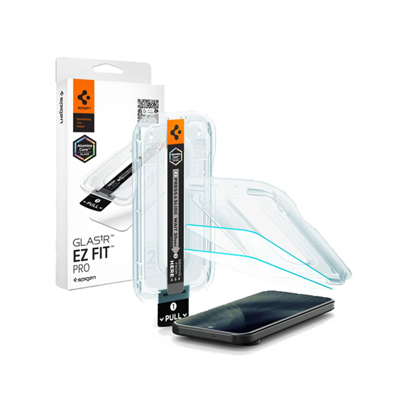 Spigen Glas tR EZ Fit Pro Screen Protector for Pixel 11 Pro/10 Pro/9 Pro/9 (1 Pc)