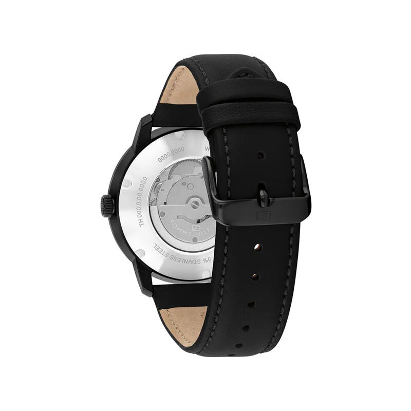 Tommy Hilfiger 43MM Black Skeleton Dial Automatic Men's Watch (TW001863)