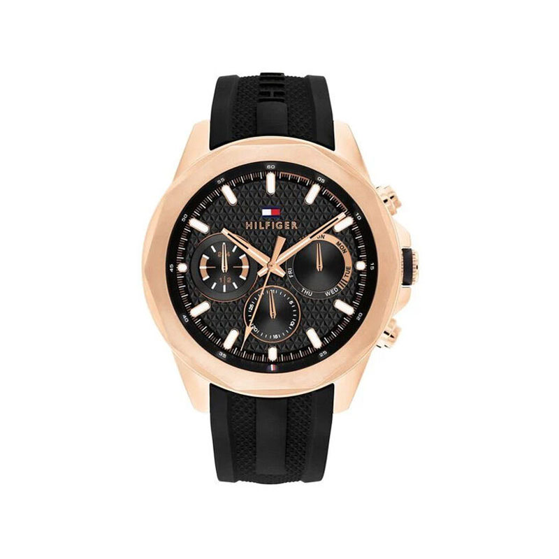Tommy Hilfiger 46MM Multifunctional Rose Gold-Tone Sports Men's Watch (TW001869)