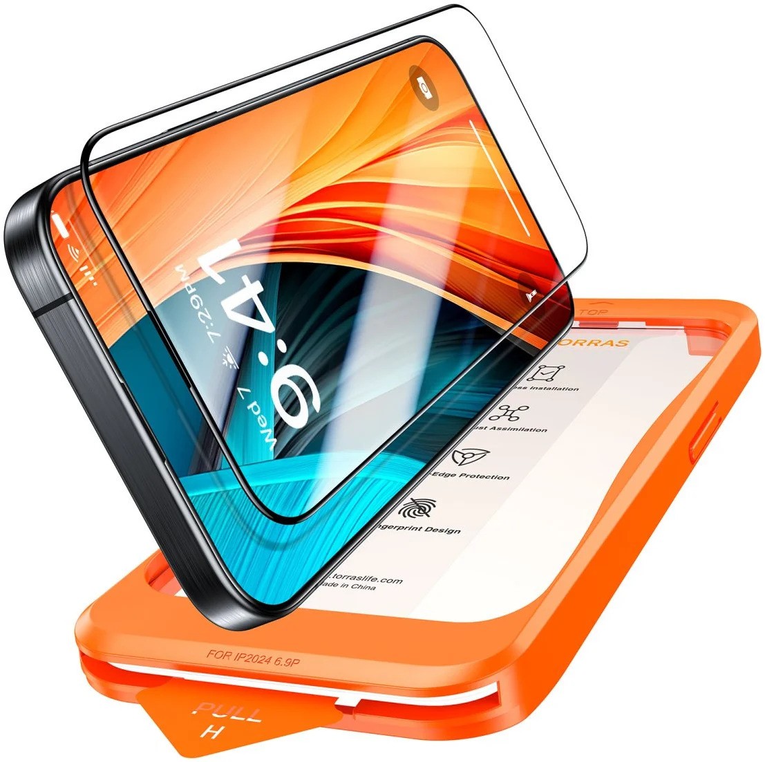 TORRAS Install Master Screen Protector for iPhone 16 Pro Max