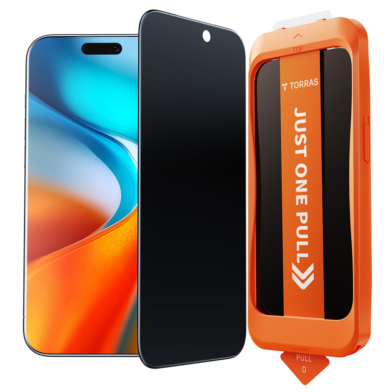 TORRAS Install Master Privacy Screen Protector iPhone 17 Pro Max