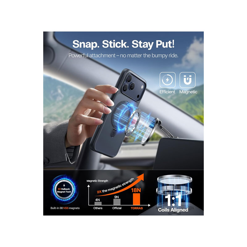 TORRAS Ostand Pro Case for iPhone 17 Pro