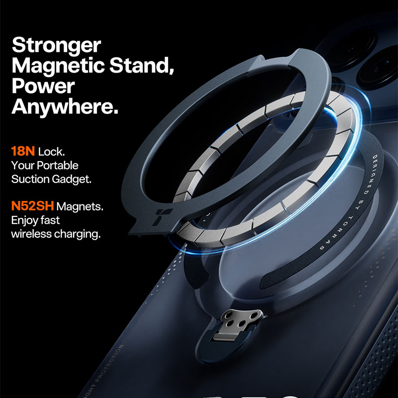 TORRAS Ostand Spin/ Q3 Air Case for iPhone 17 Pro