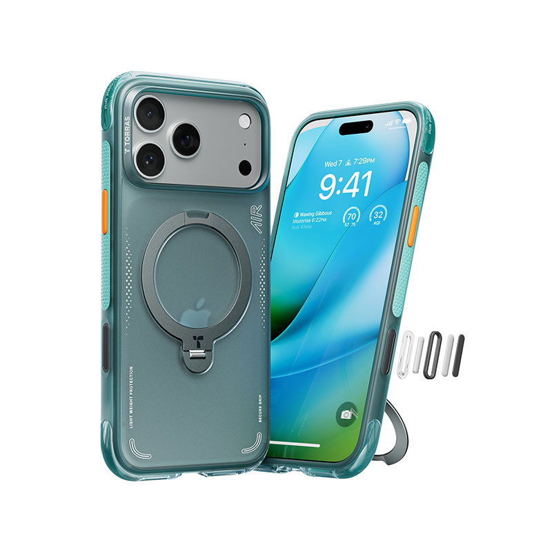 TORRAS Ostand Spin/ Q3 Air Case for iPhone 17 Pro