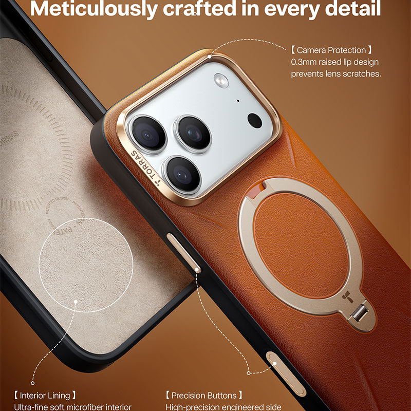 Torras Ostand Spin VegSkin Case for iPhone 17 Pro Max