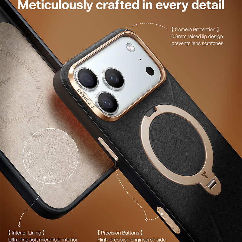 Torras Ostand Spin VegSkin Case for iPhone 17 Pro Max