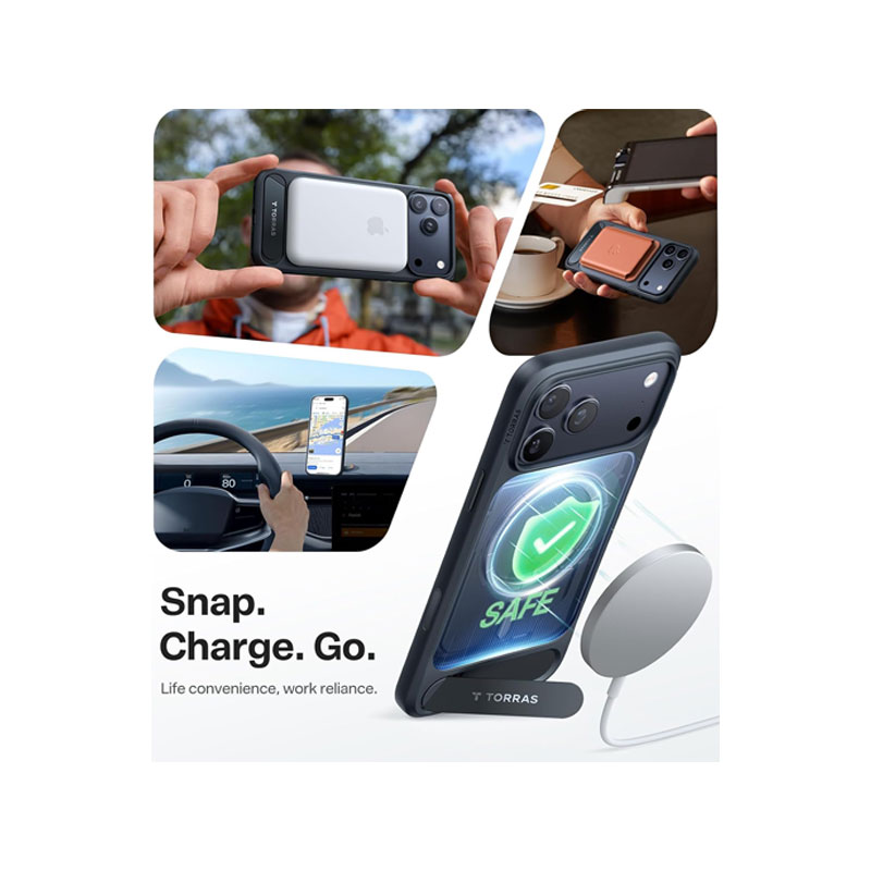 TORRAS Pstand Case for iPhone 17 Pro