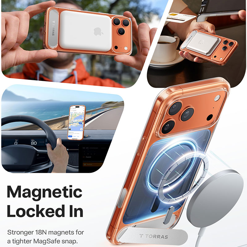 TORRAS Pstand Case for iPhone 17 Pro