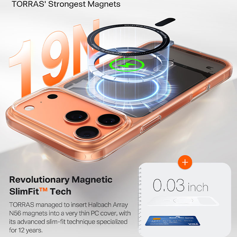 TORRAS SlimFit Mag Case for iPhone 17 Pro