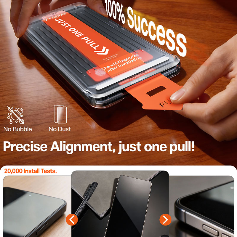 TORRAS Install Master Screen Protector for Galaxy S26